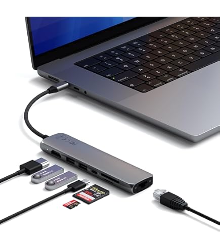 Amazon.com: Satechi 6 in 1 USB C Hub Multiport Adapter with HDMI